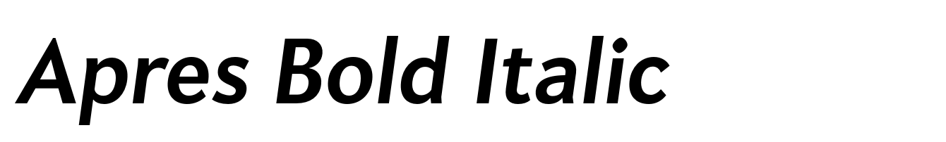 Apres Bold Italic